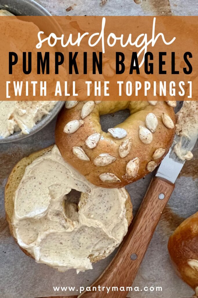 SOURDOUGH PUMPKIN BAGELS - PINTEREST IMAGE