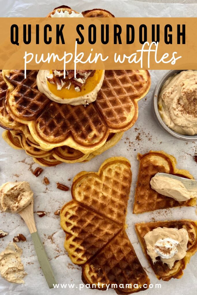 PUMPKIN SOURDOUGH WAFFLES - PINTEREST IMAGE