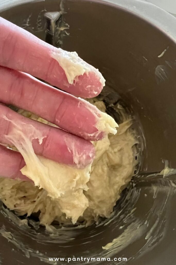 Wet, sticky sourdough made in hot and humid weather