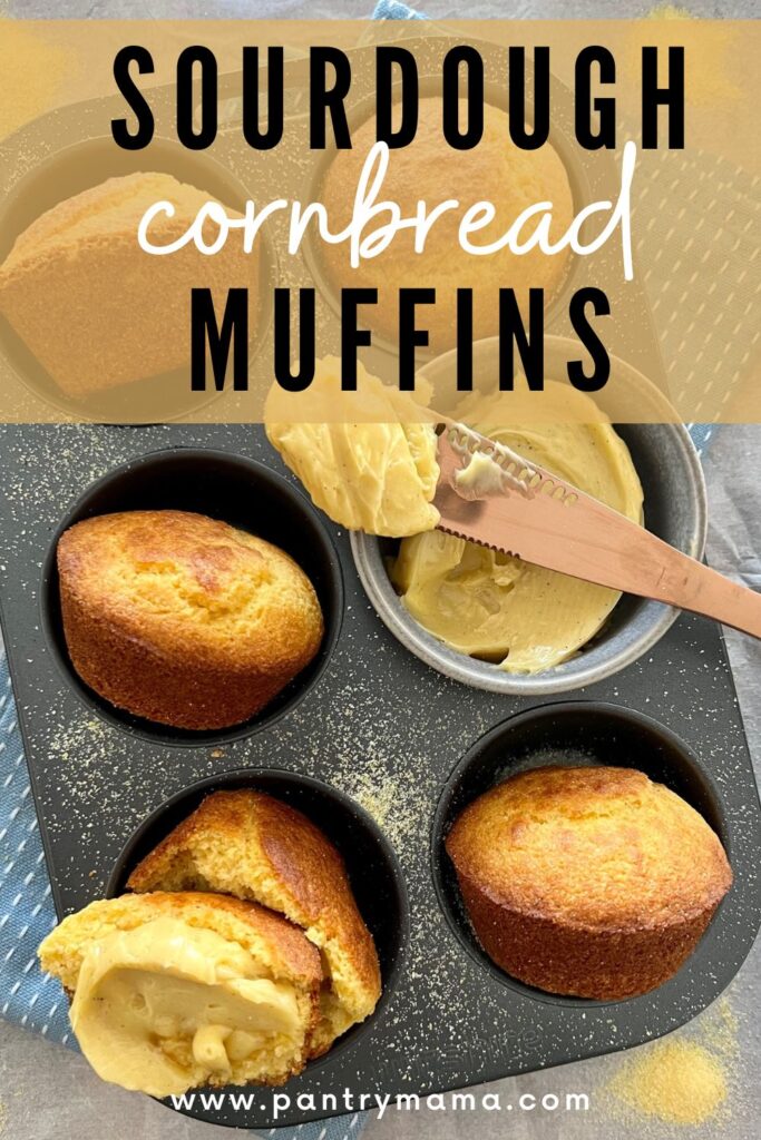 Sourdough Cornbread Muffins - Pinterest Image