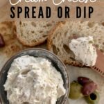 OLIVE CREAM CHEESE SPREAD - PINTEREST IMAGE