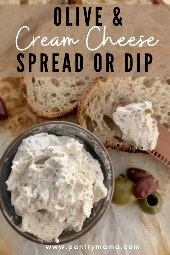 OLIVE CREAM CHEESE SPREAD - PINTEREST IMAGE