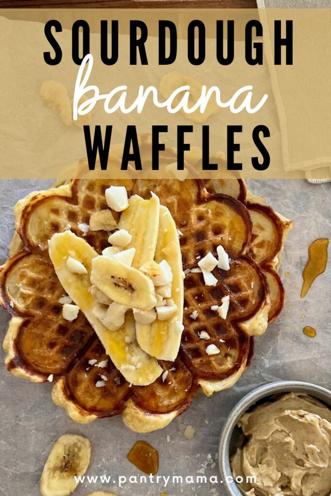 SOURDOUGH BANANA WAFFLES - PINTEREST IMAGE