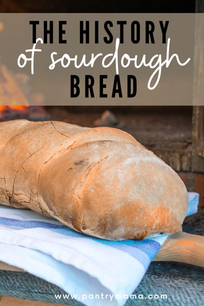 History of sourdough bread - pinterest image