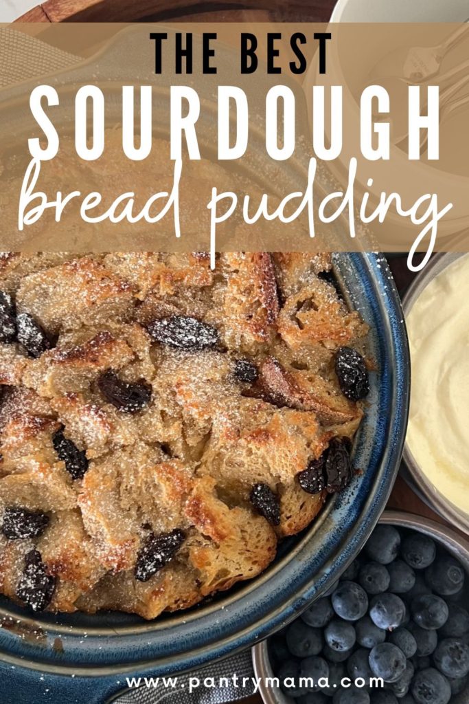 Sourdough bread pudding - pinterest image