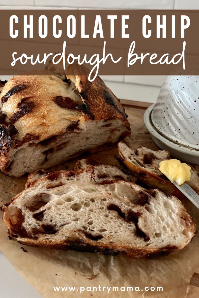 Chocolate Chip Sourdough Bread - Pinterest Image