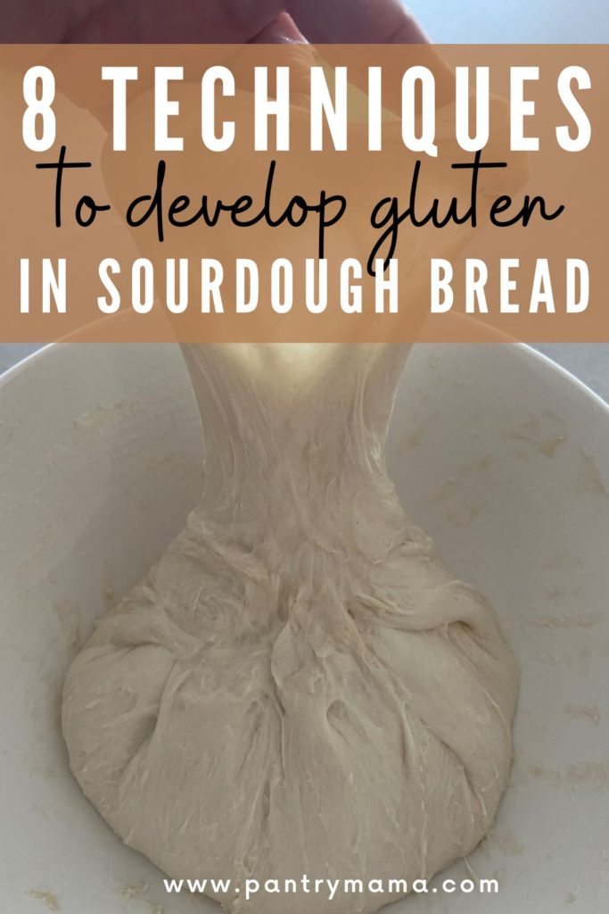 Develop gluten in sourdough bread - Pinterest Image