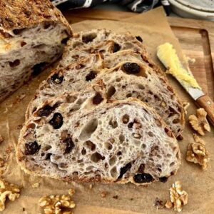 WALNUT RAISIN SOURDOUGH BREAD - RECIPE FEATURE IMAGE