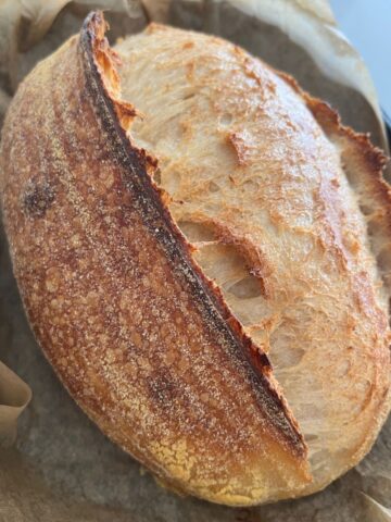 Stop sourdough crust going soft after cooling.