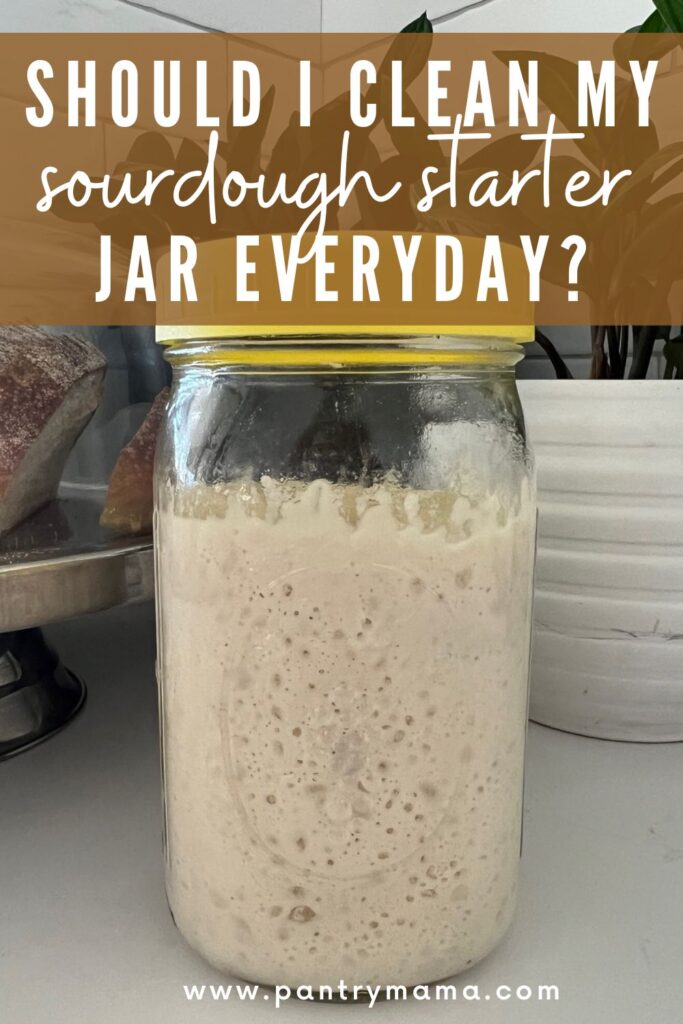 SHOULD I CLEAN MY SOURDOUGH STARTER JAR - PINTEREST IMAGE