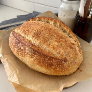 Bake sourdough bread without a Dutch Oven - recipe feature image