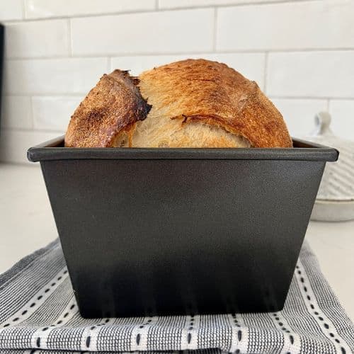 Baking sourdough in a loaf pan