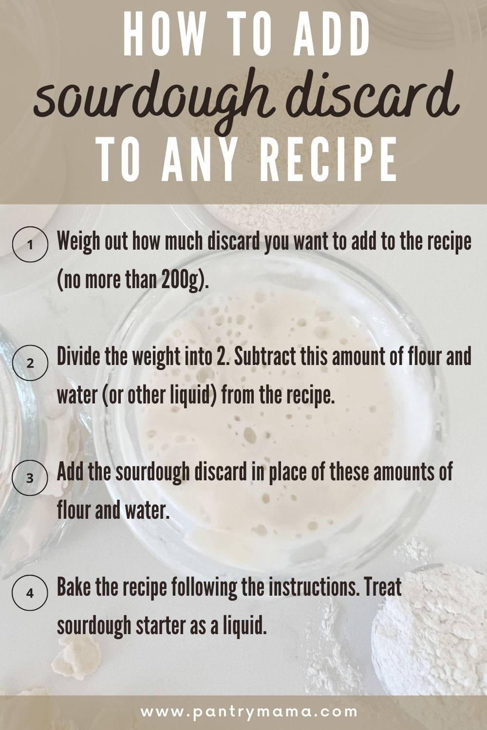 How to add sourdough discard to any recipe the pantry mama