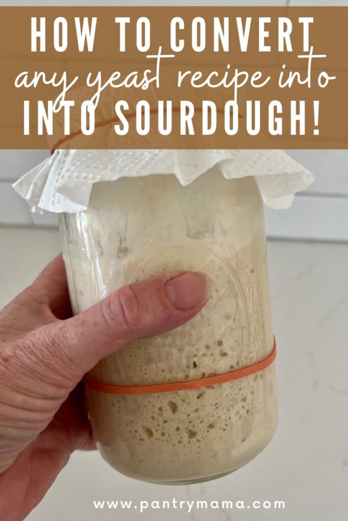 HOW TO CONVERT ANY YEAST RECIPE TO SOURDOUGH - PINTEREST IMAGE