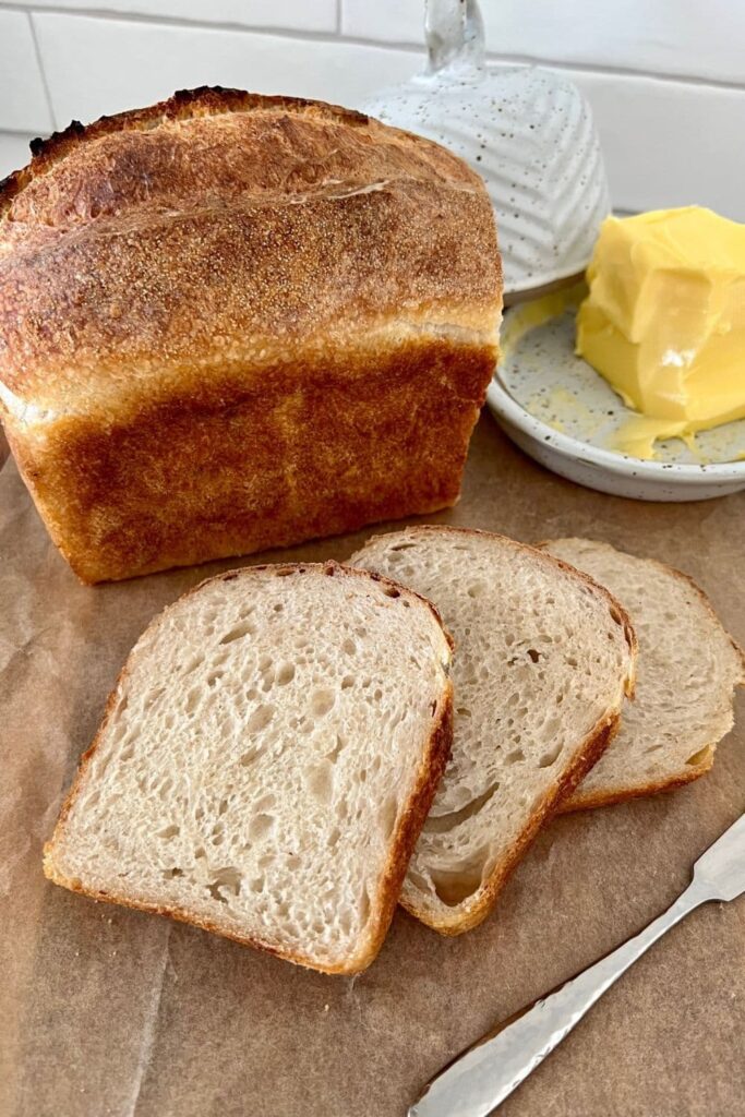 Baking sourdough in a loaf pan