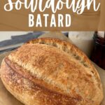 How to shape a sourdough batard - pinterest image