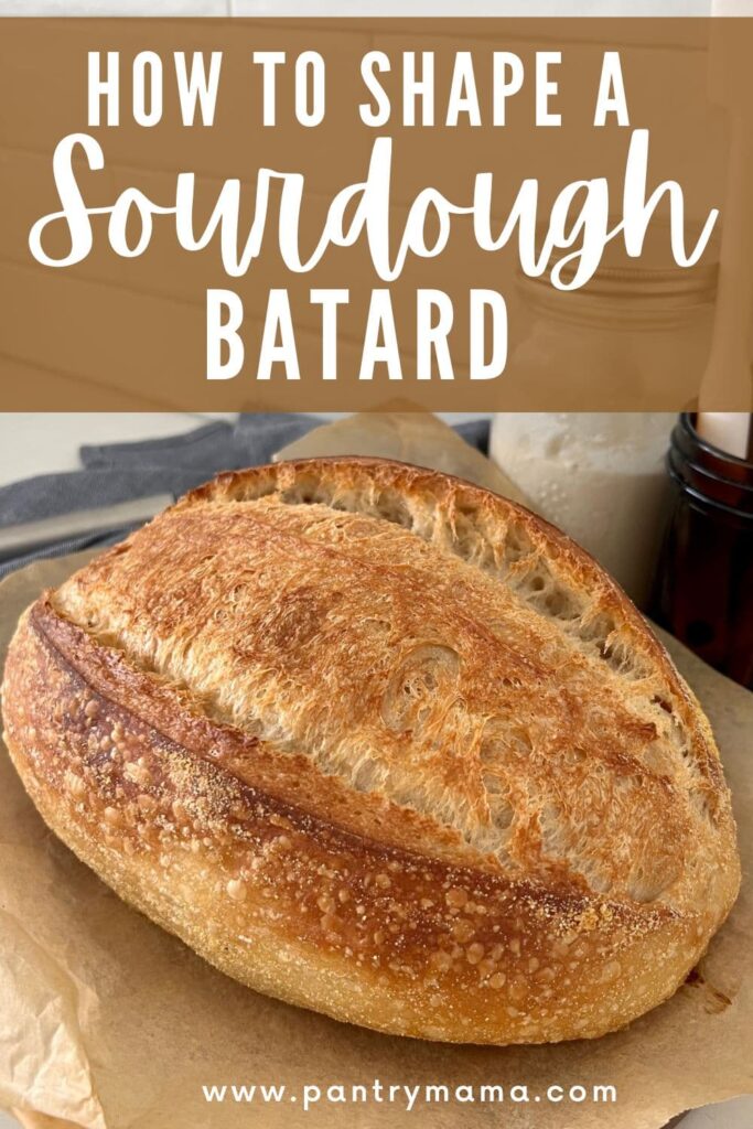 How to shape a sourdough batard - pinterest image