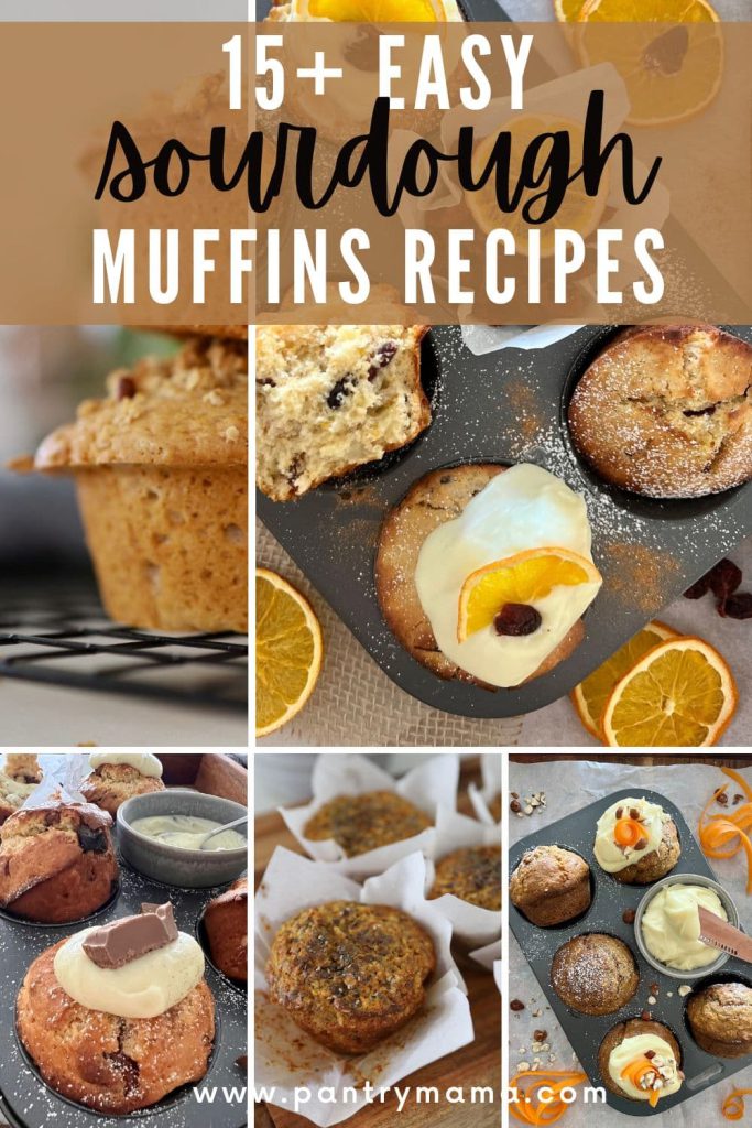 easy sourdough muffin recipes - Pinterest Image