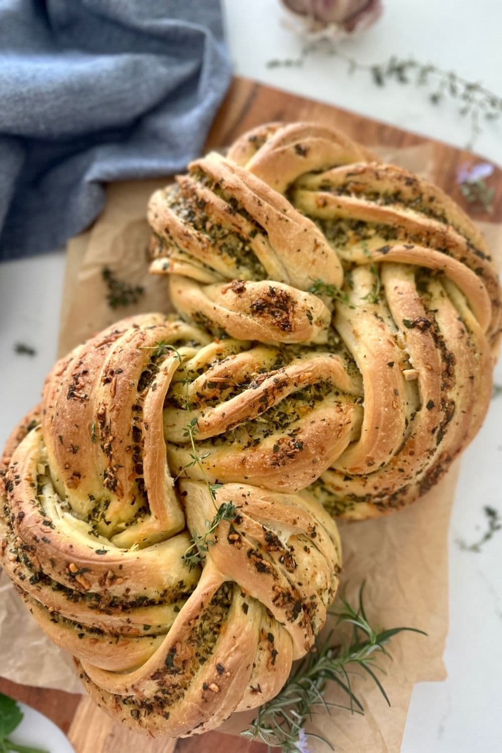 Sourdough Herb & Garlic Twist Loaf The Pantry Mama