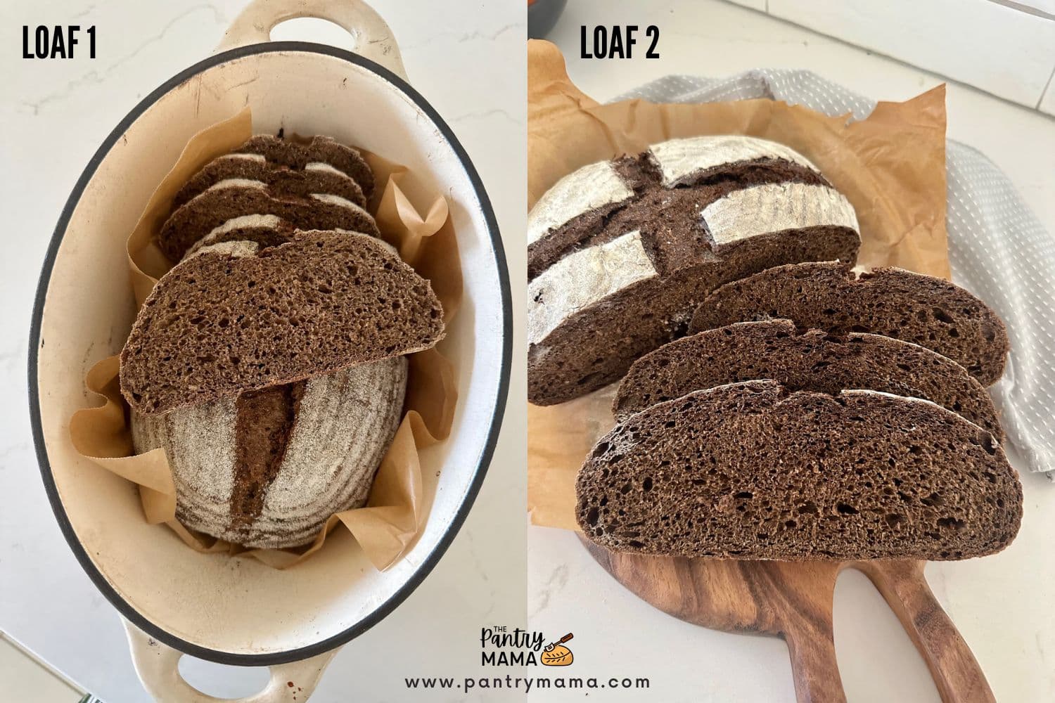 Sourdough Pumpernickel Bread [Dark Rye Sourdough Recipe] The Pantry Mama