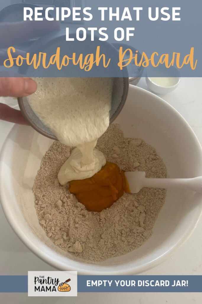 RECIPES THAT USE LOTS OF SOURDOUGH DISCARD - PINTEREST IMAGE