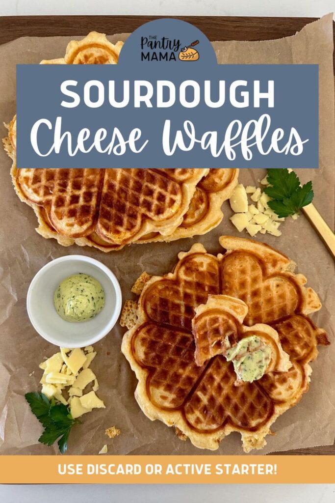 SOURDOUGH CHEESE WAFFLES - PINTEREST IMAGE