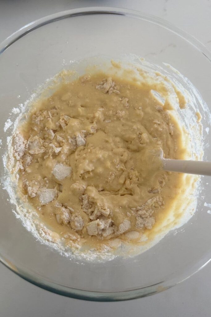 sourdough cheese waffle batter.