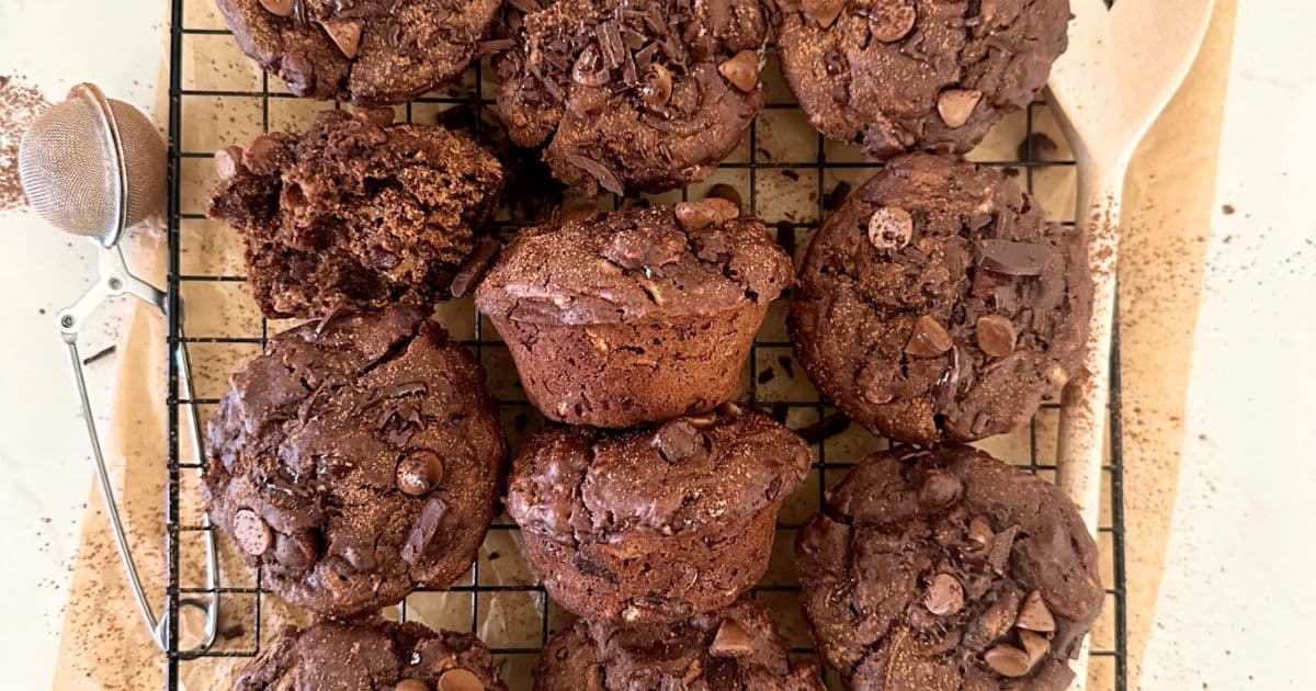 Sourdough Chocolate Zucchini Muffins The Pantry Mama