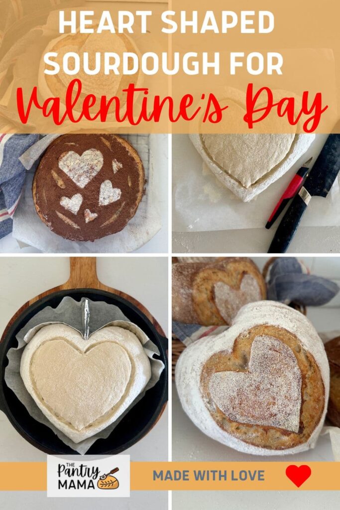 Heart Shaped Sourdough Bread - The Pantry Mama