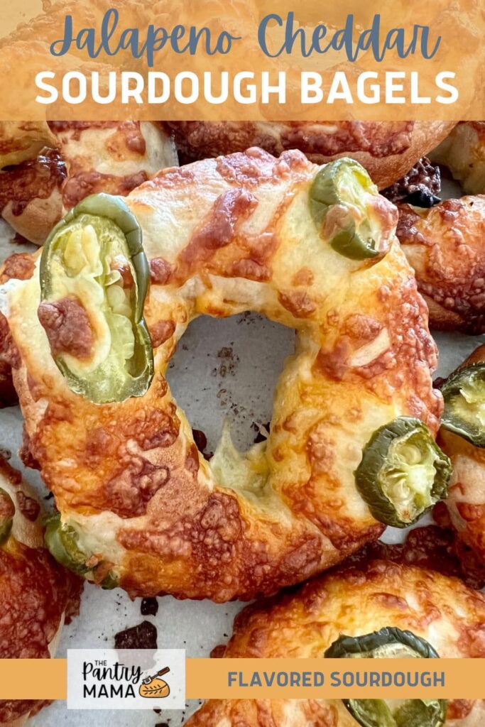 Jalapeno Cheddar Sourdough Bagels - Pinterest Image