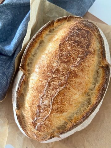 The perfect loaf of sourdough bread - a sourdough goal to strive for in 2024.