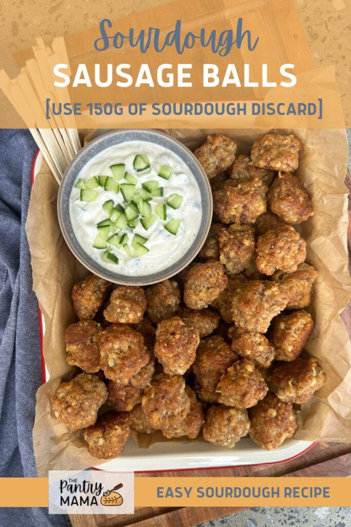 SOURDOUGH SAUSAGE BALLS - PINTEREST IMAGE