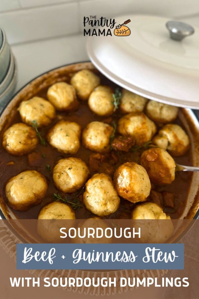 SOURDOUGH BEEF AND GUINNESS STEW WITH SOURDOUGH HERB DUMPLINGS