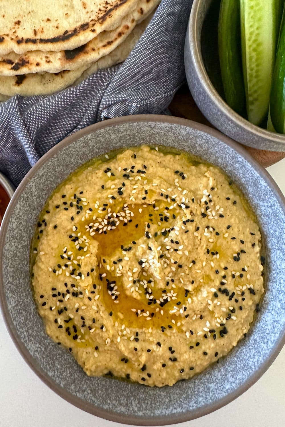 Easy Hummus Recipe without Tahini [better than store bought] The