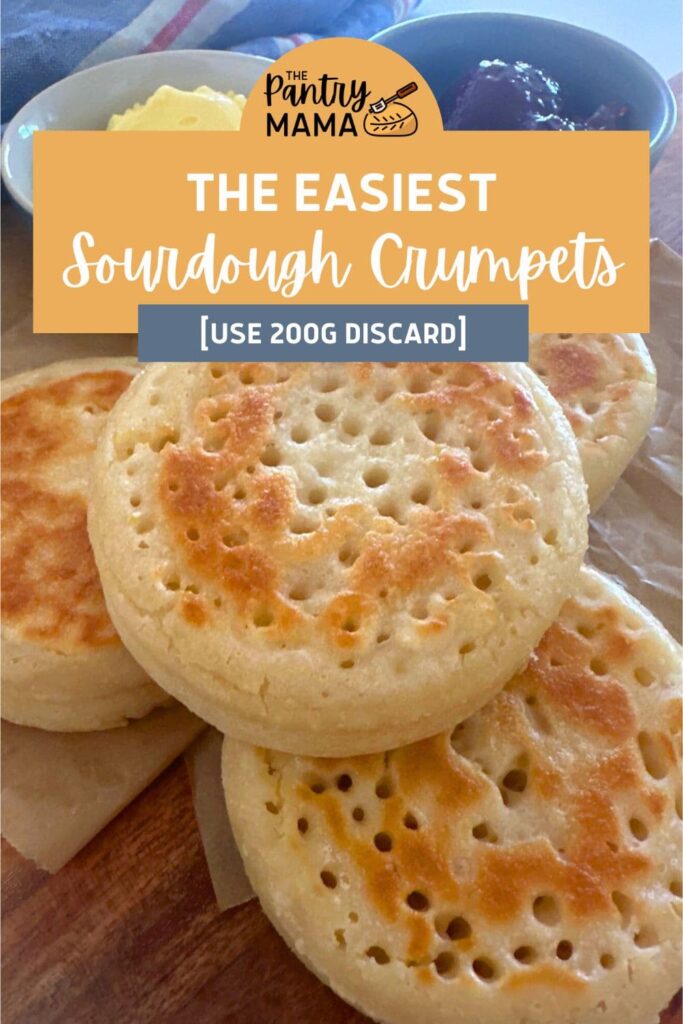 SOURDOUGH CRUMPETS - PINTEREST IMAGE