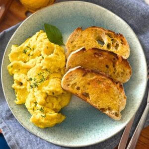 SOURDOUGH SCRAMBLED EGGS - RECIPE FEATURE IMAGE