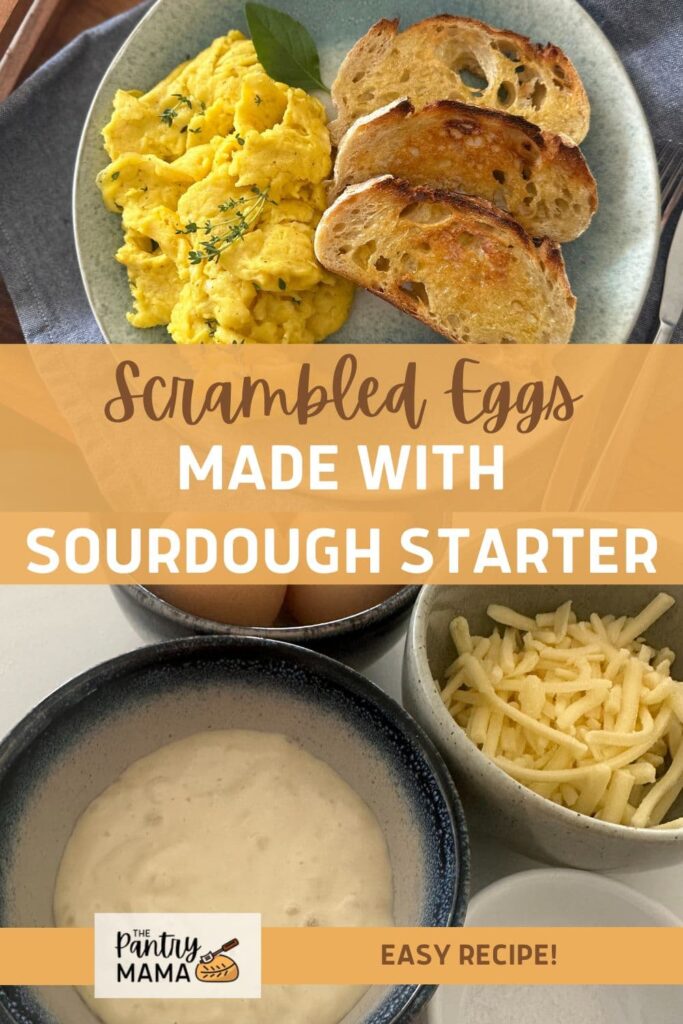 Sourdough Scrambled Eggs - Pinterest Image