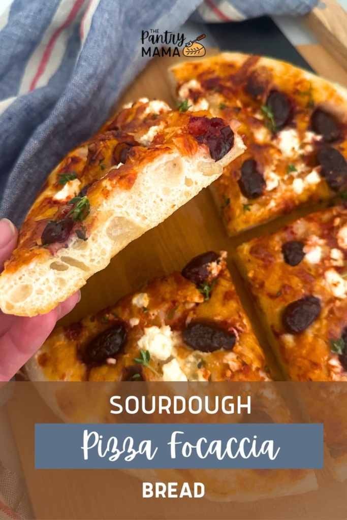 Sourdough Pizza Focaccia Bread - PInterest Image