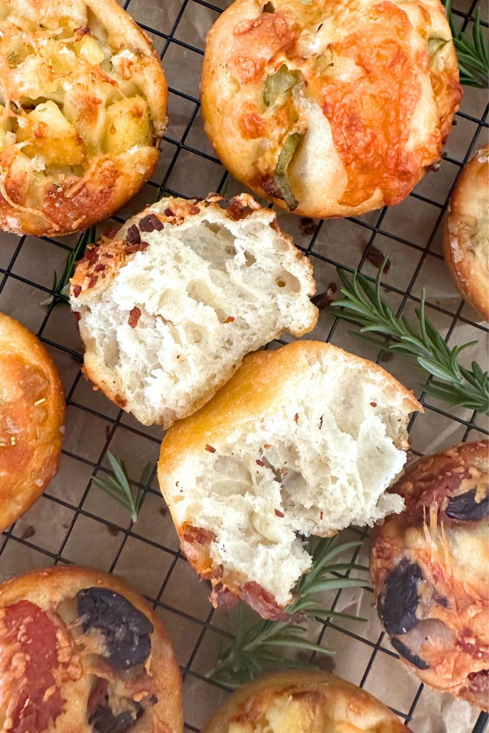 Sourdough Focaccia Bread Muffins [perfect for sharing] - The Pantry Mama