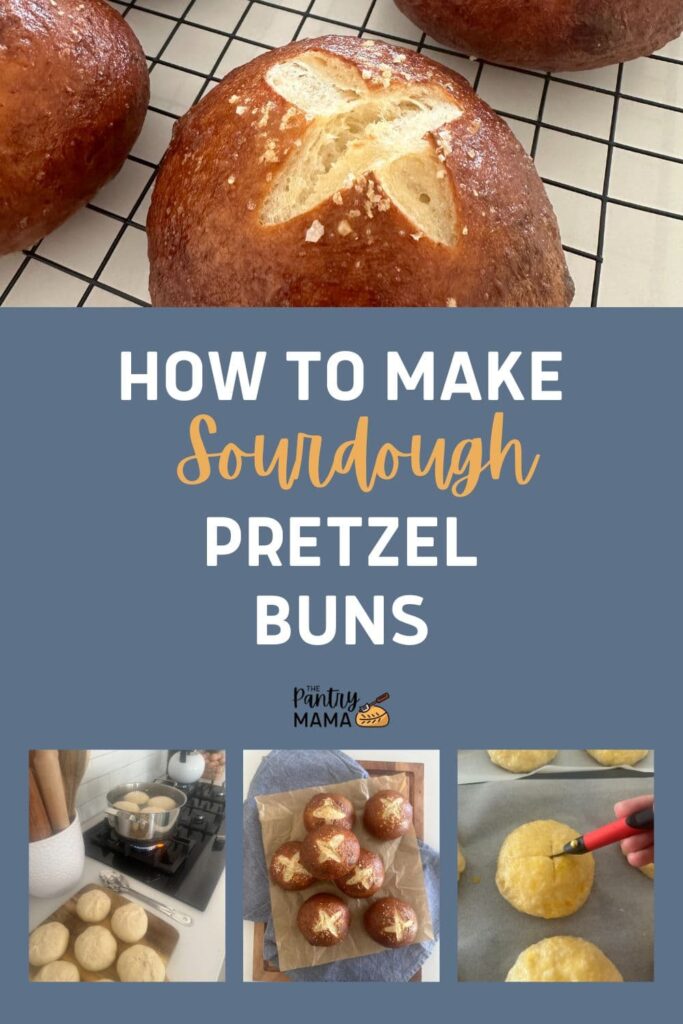 SOURDOUGH PRETZEL BUNS - PINTEREST IMAGE