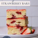 Sourdough strawberry bars - Pinterest Image