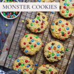 sourdough monster cookies Pinterest Pin image