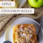 Sourdough apple cinnamon rolls Pinterest Pin.