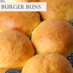 Sourdough burger buns Pinterest Pin.
