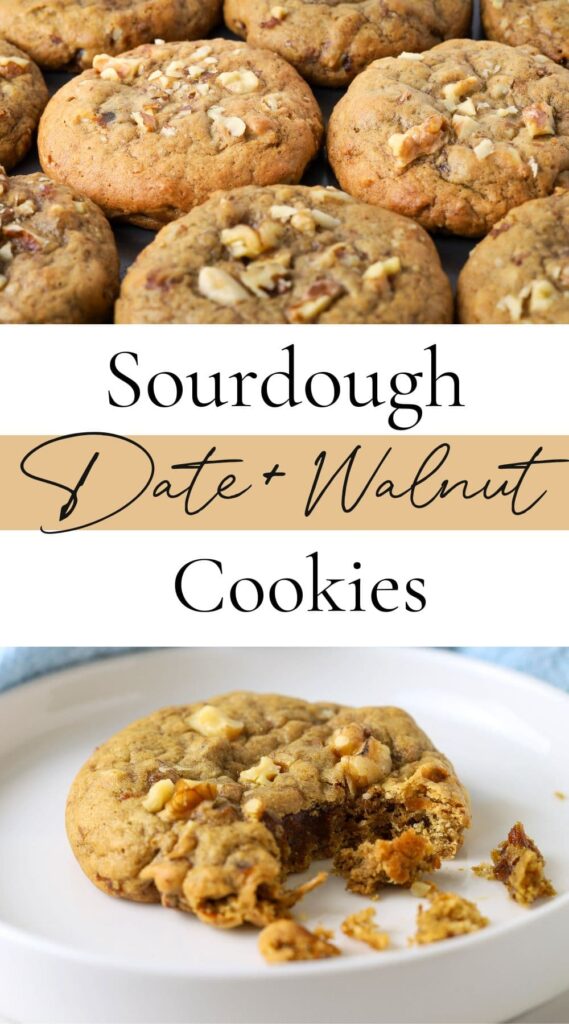 Sourdough date and walnut cookies Pinterest Pin