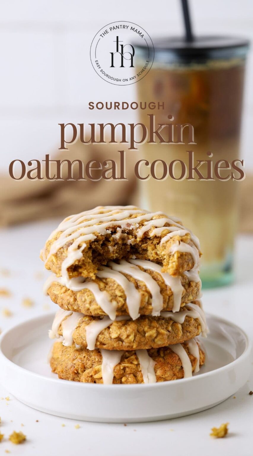 Sourdough Pumpkin Oatmeal Cookies - The Pantry Mama