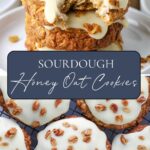 Sourdough honey oat cookies Pinterest Pin.